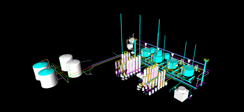Potassium Sulfate Production Plant 3D Model‌