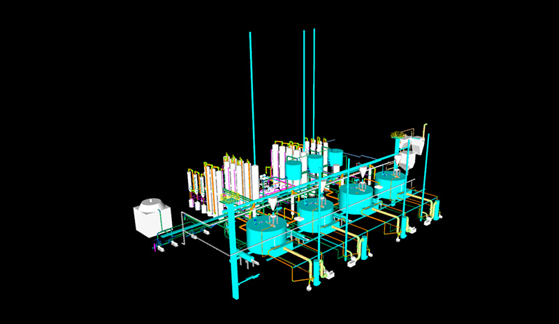 Potassium Sulfate Production Plant 3D Model‌