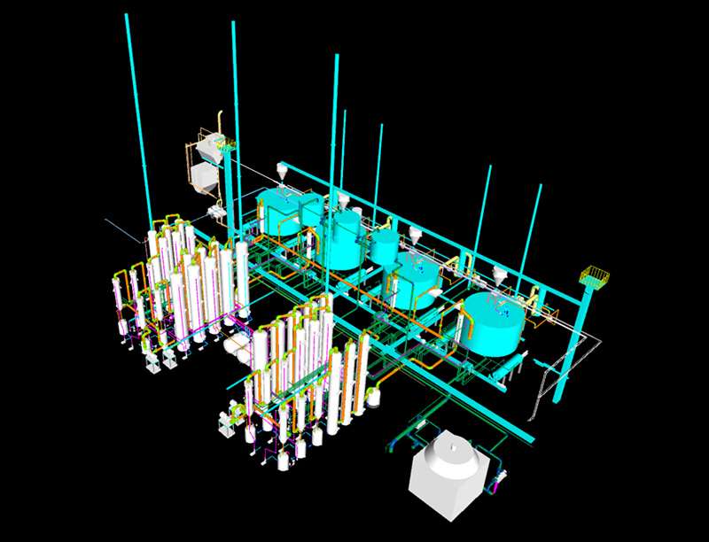 Potassium Sulfate Production Plant 3D Model‌